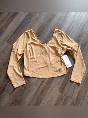 Lululemon Align Long Sleeve Nude Shirt 16 NWT